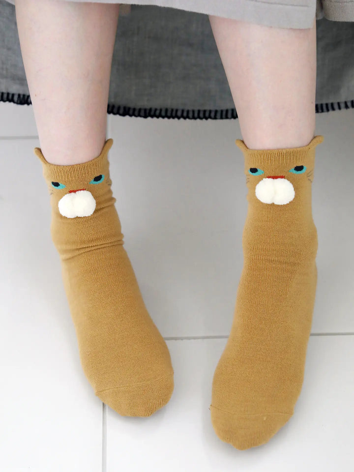 Tabio 021132451 Cat Bonten Short Socks