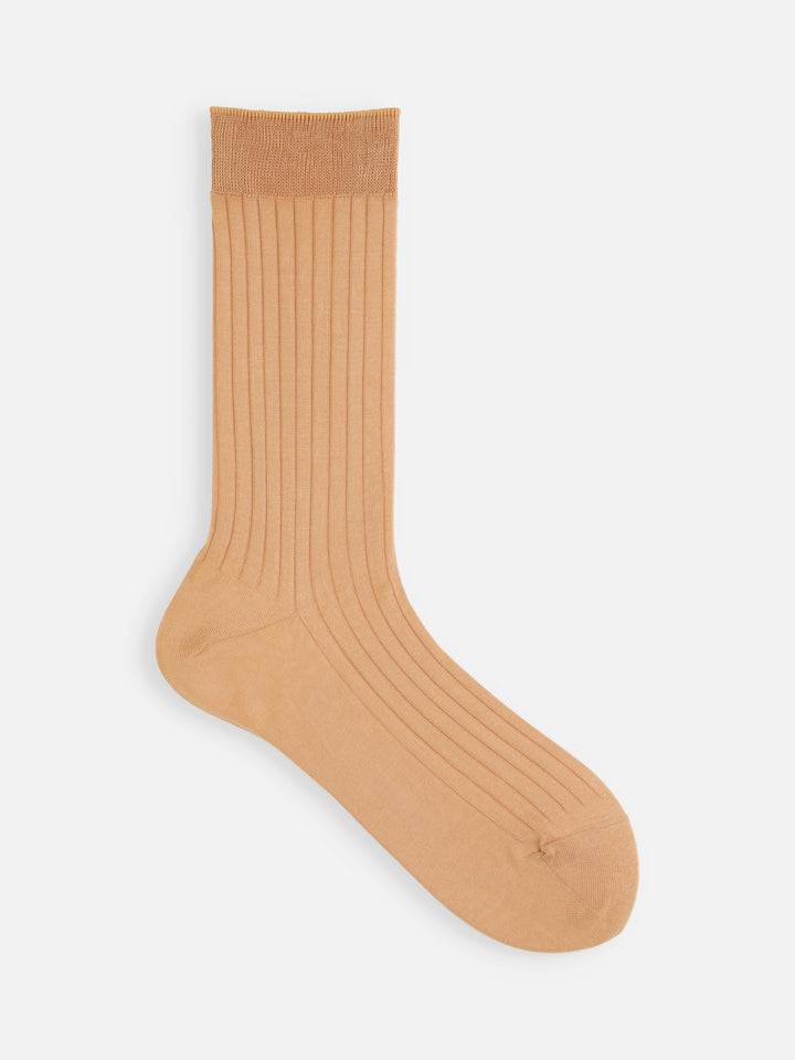 Tabio 02114-0578 Cotton Thin Rib Socks Powder