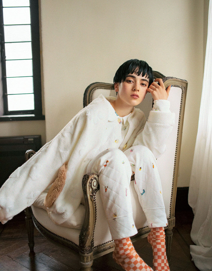 Tsumori Chisato Quilt pajama with animals print
