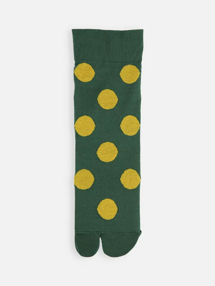 Tabio 011141265 Big dot tabi socks Green