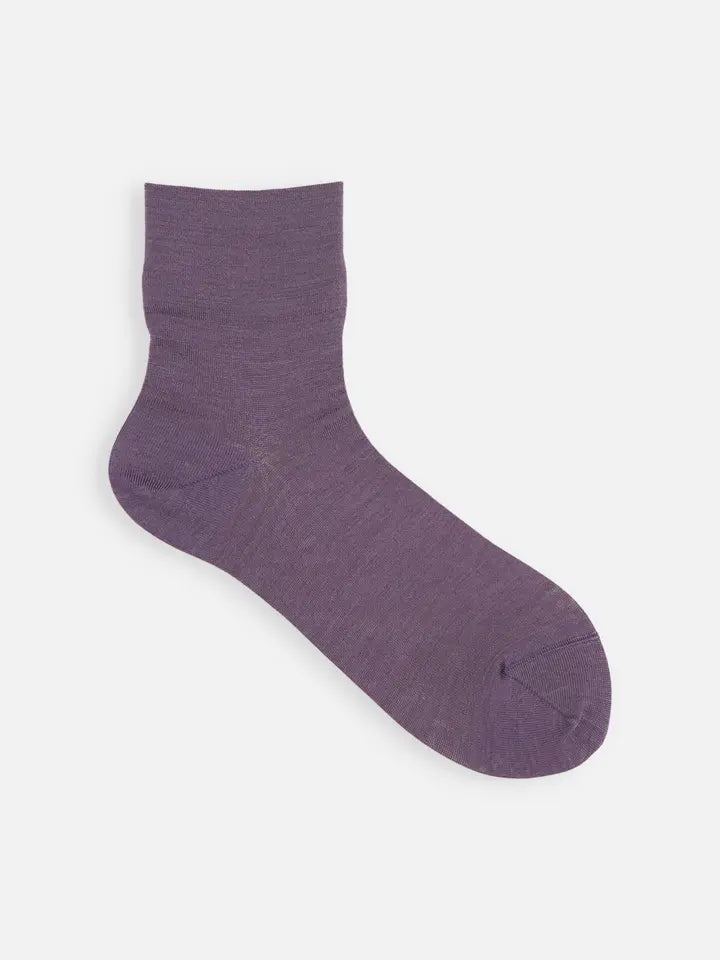 Tabio 021132010 plain silk short socks / Various Colors