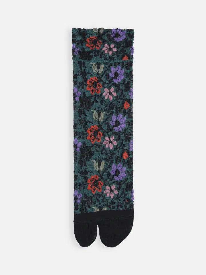 Tabio 021132092 Floral float pattern tabi socks Con