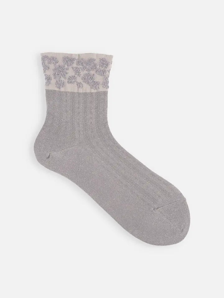 Tabio 021132474 Elastic opening float lame mesh short socks various colors