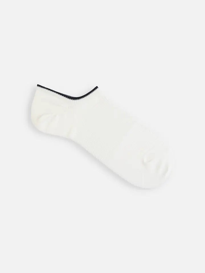 Tabio 062120334 Men's Dry Kanoko sneaker length socks / 01 White