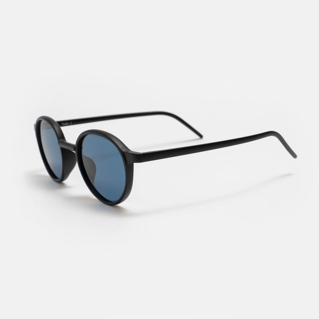 Todd Matte Black Blue Lens sunglasses