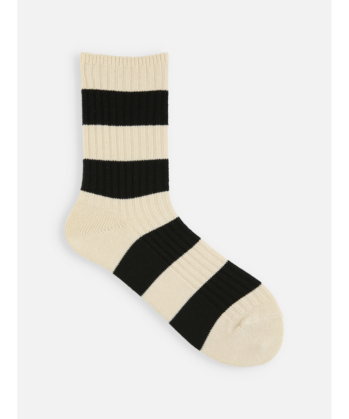 Tabio Cozy Striped Rib Socks 2 color combinations