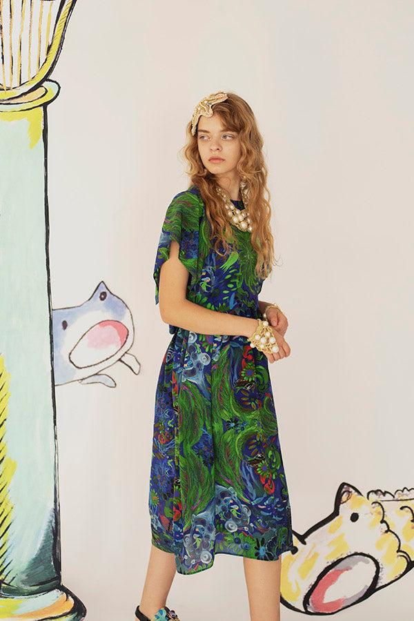 Tsumori Chisato SS 2024 green dress