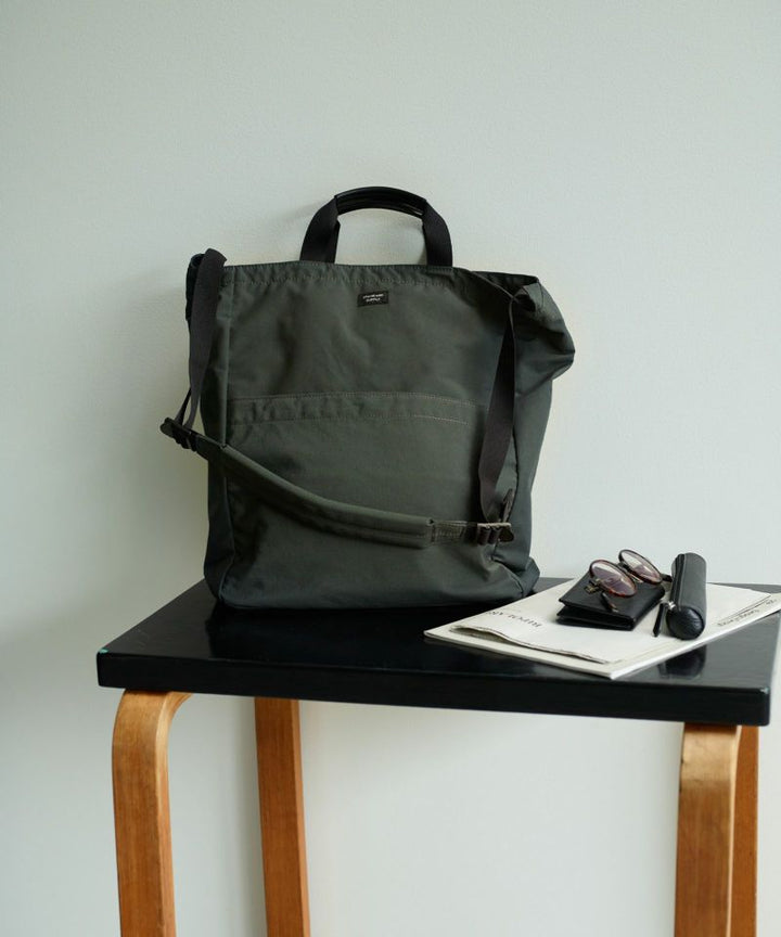 2WAY ZIP TOTE STEEL GREY