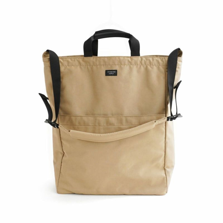 2WAY ZIP TOTE SAND BEIGE