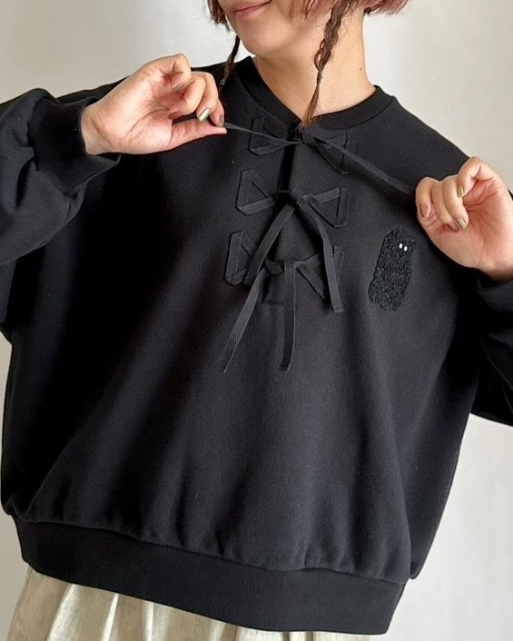 MOJA LAME RIBBON BIG PULLOVER