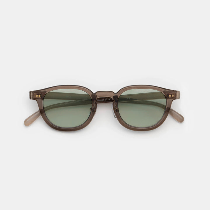 Ciqi Beck Gray Smoke Sunglasses - Green Lens