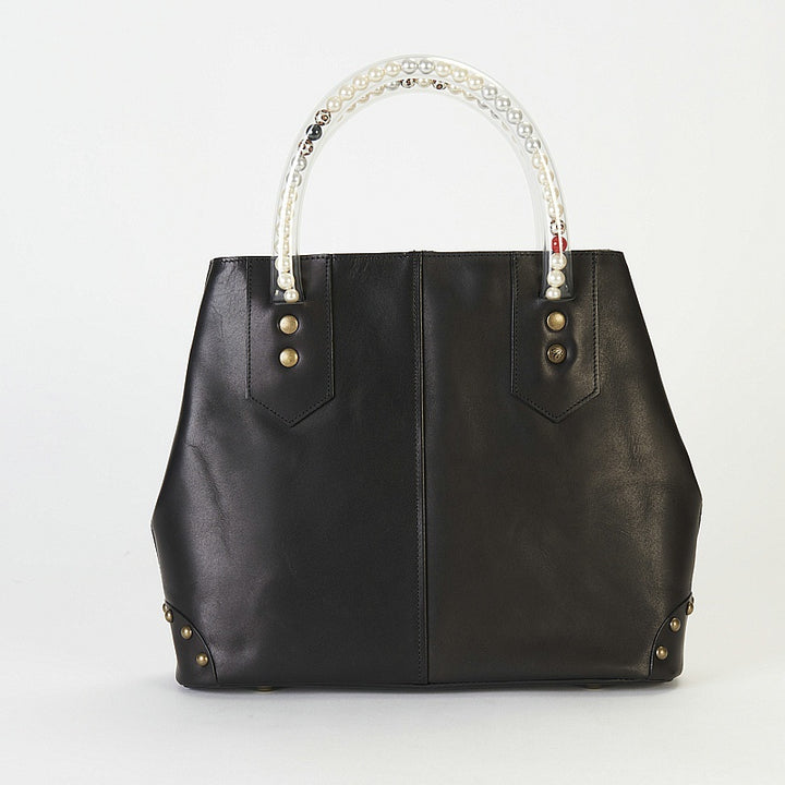 Carnet by Akari Aizawa Leather bag with colorful Pearl handle