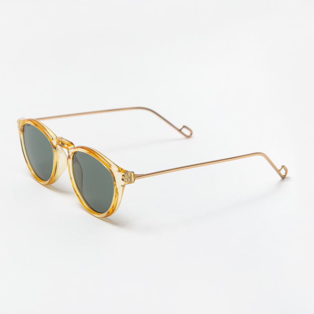 Ciqi Evans Honey Gold Green Lens sunglasses