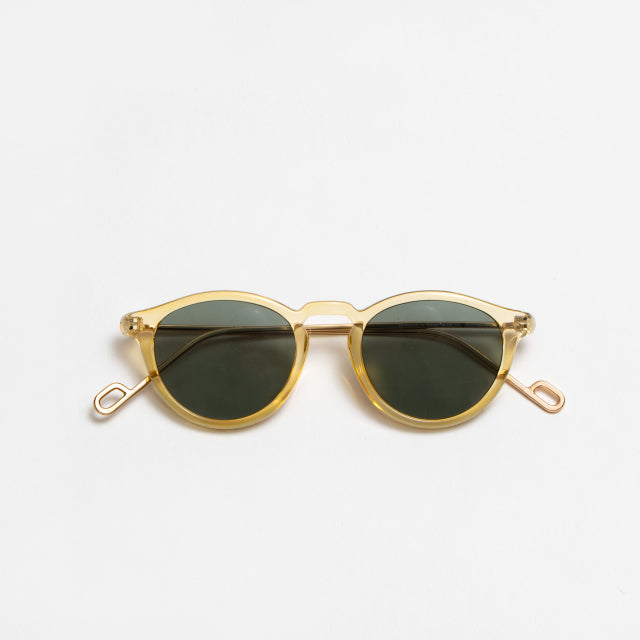 Ciqi Evans Honey Gold Green Lens sunglasses