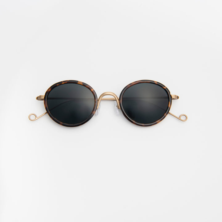 Ciqi Herbie Vintage Brown Sunglasses - Gray Lens