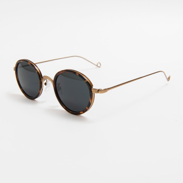 Ciqi Herbie Vintage Brown Sunglasses - Gray Lens