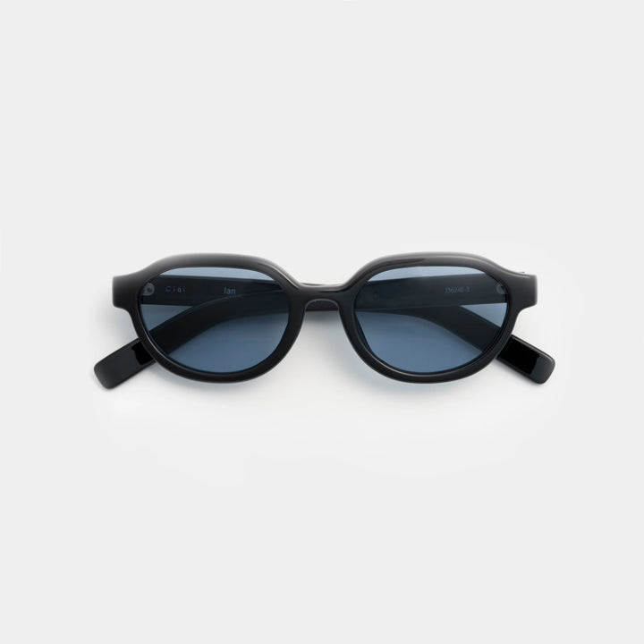 Ciqi 63637 Ian Black / Blue Lens Sunglasses