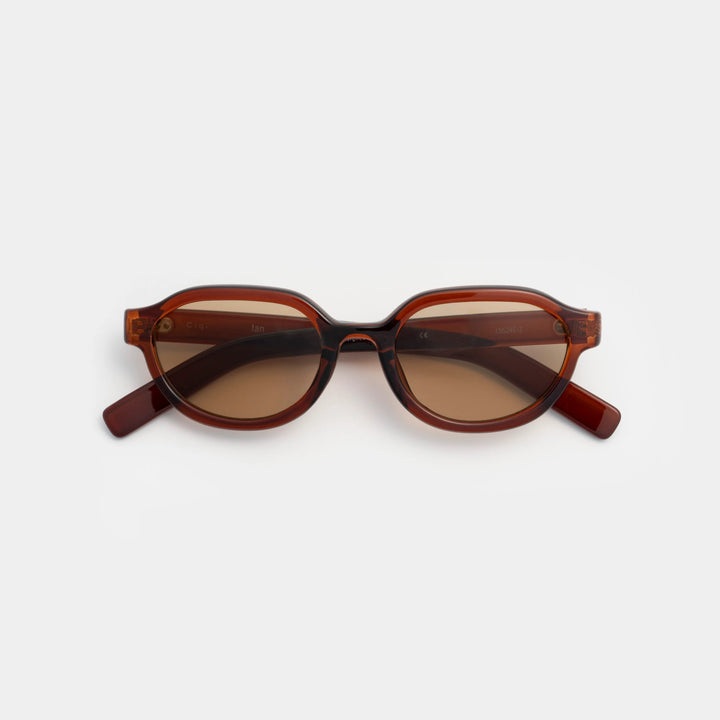 Ciqi 63627 Ian Brown / Light Brown Lens Sunglasses