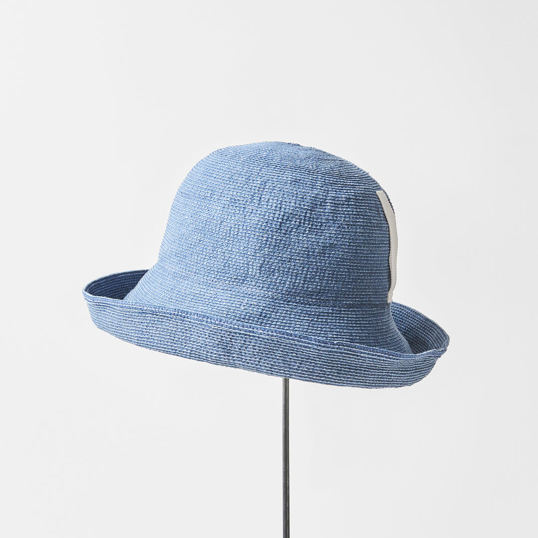 Paper Linen braid denim hat wide