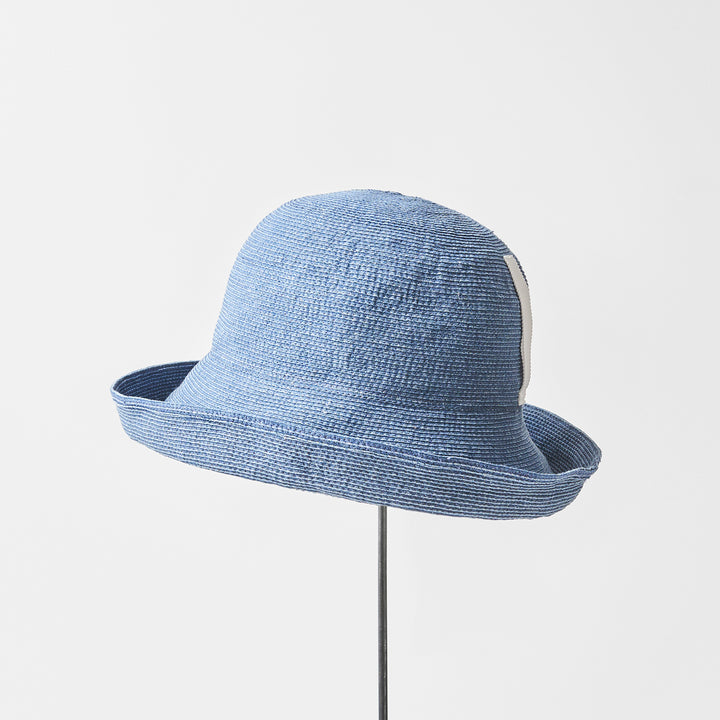 Paper Linen braid denim hat wide