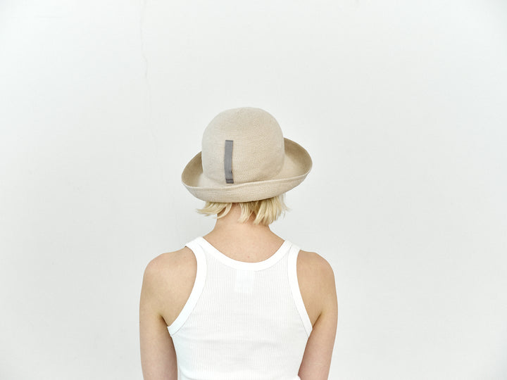 Mature Ha MAS25-73GRG Silk Linen Braid Hat / Greige