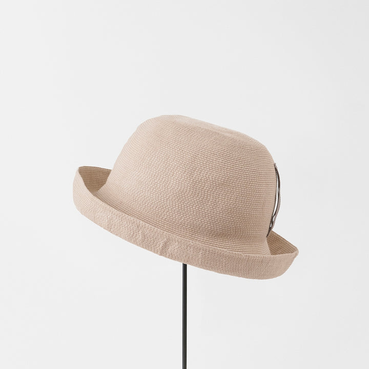 Mature Ha MAS25-73GRG Silk Linen Braid Hat / Greige