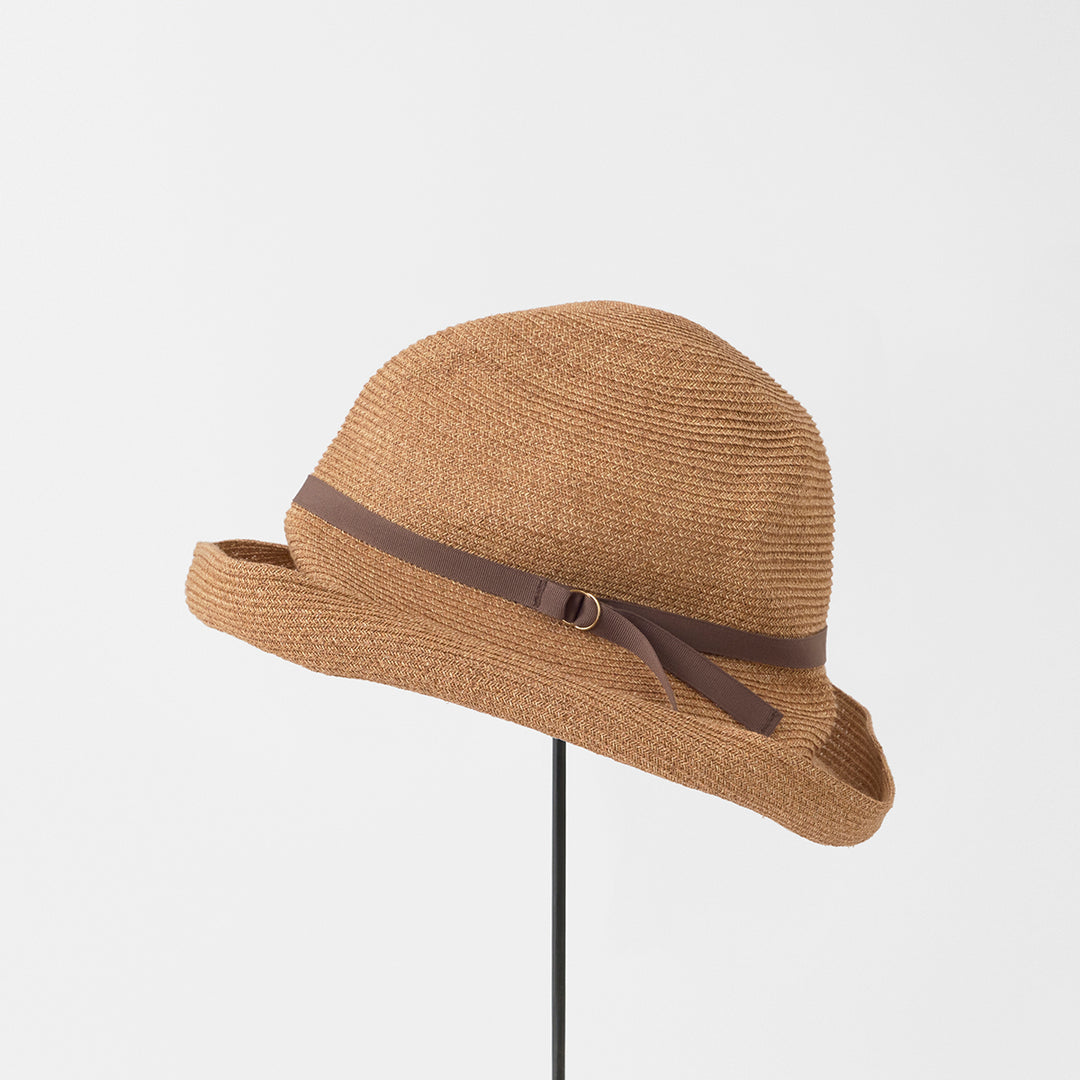 BOXED HAT paper abaca with Ring Belt - Bronze Base