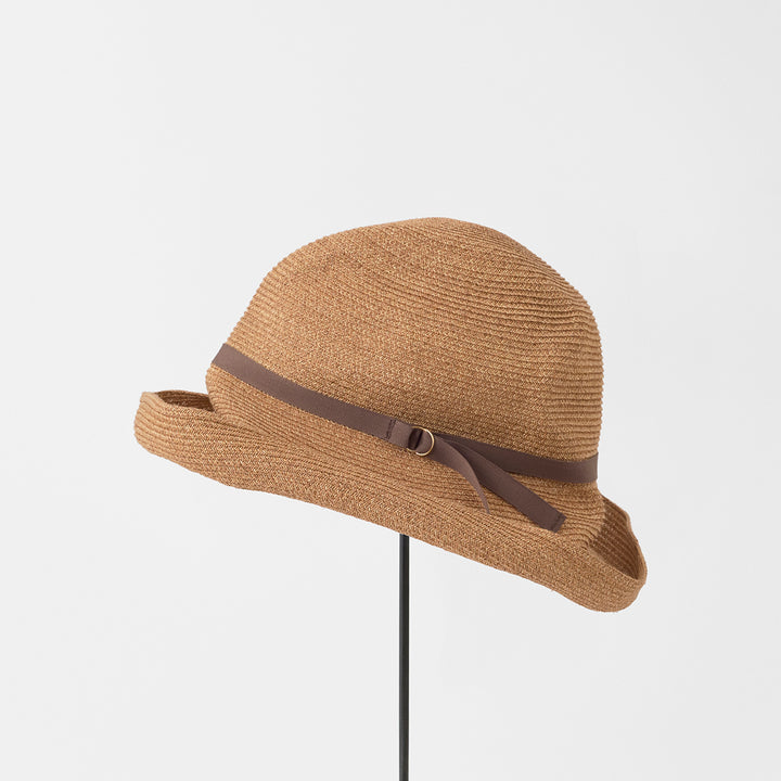 BOXED HAT paper abaca with Ring Belt - Bronze Base