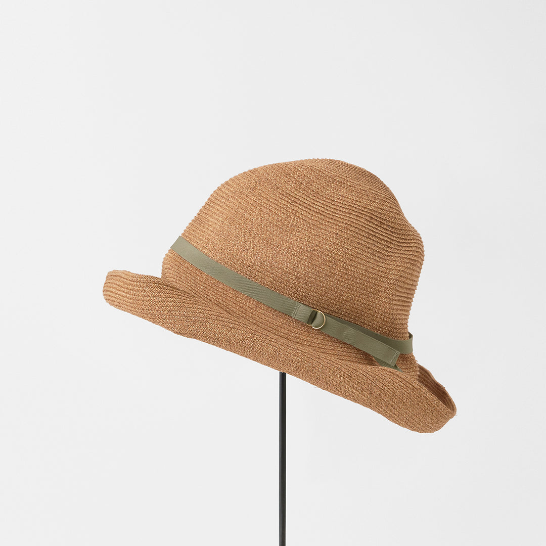 BOXED HAT paper abaca with Ring Belt - Bronze Base