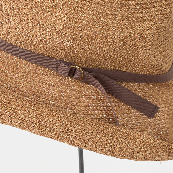 BOXED HAT paper abaca with Ring Belt - Bronze Base