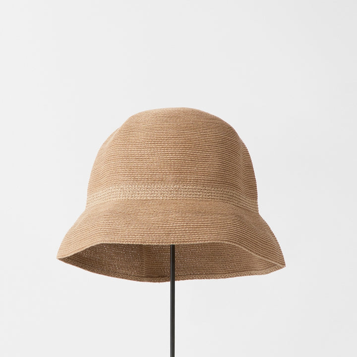 Water Repellent paper braid hat switch short brim - Natural