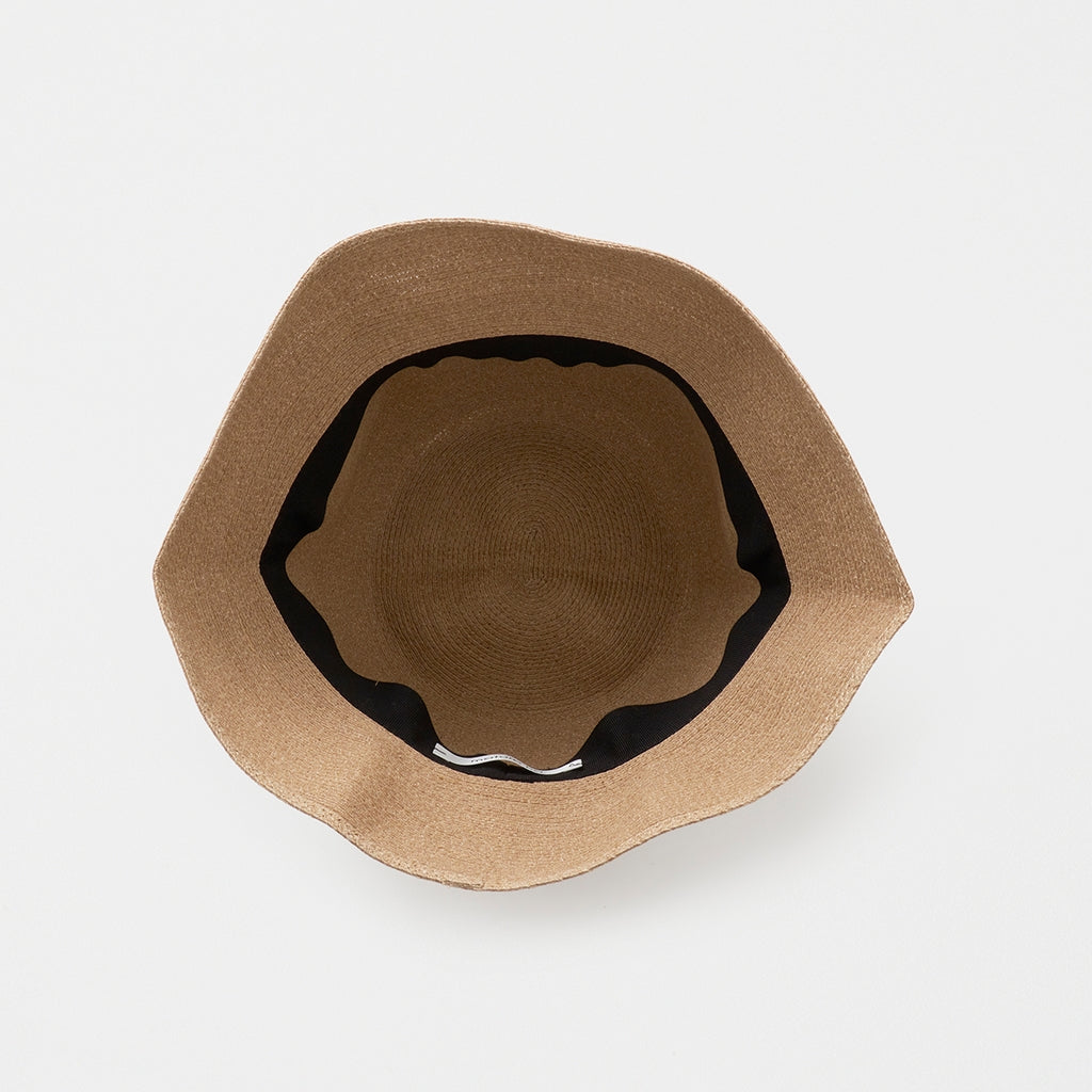 Water Repellent paper braid hat switch short brim - Natural