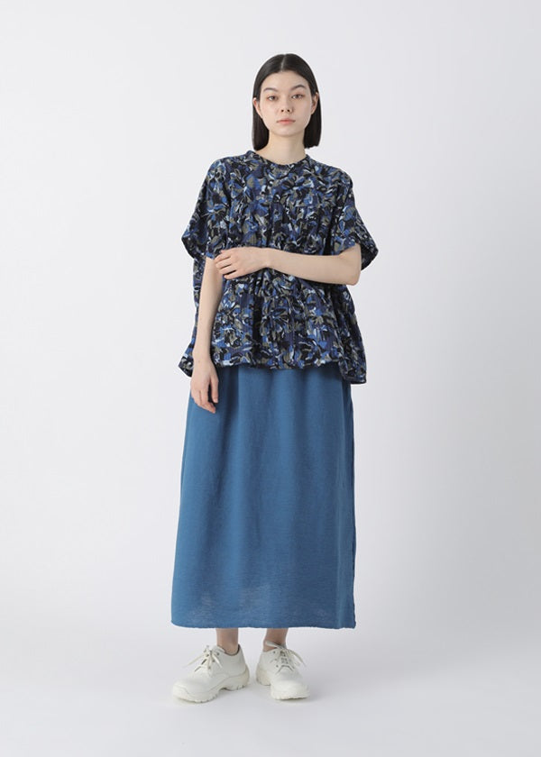 Plantation Blouse with Abstract Flower Print