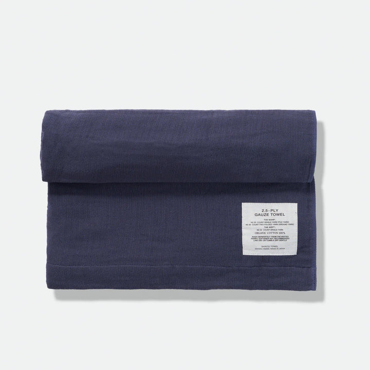 NAVY - 2.5 PLY GAUZE bath towel M