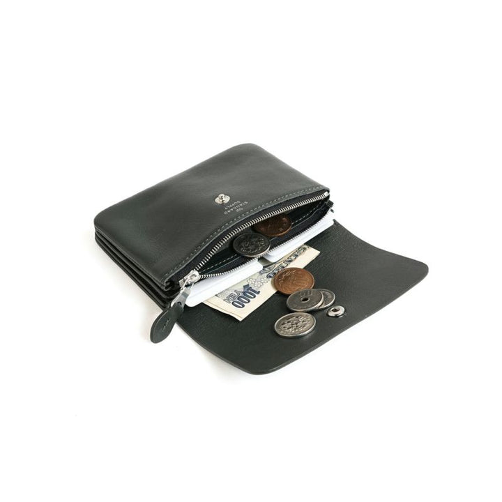Standard Supply Pal Flap Wallet Grey Leather