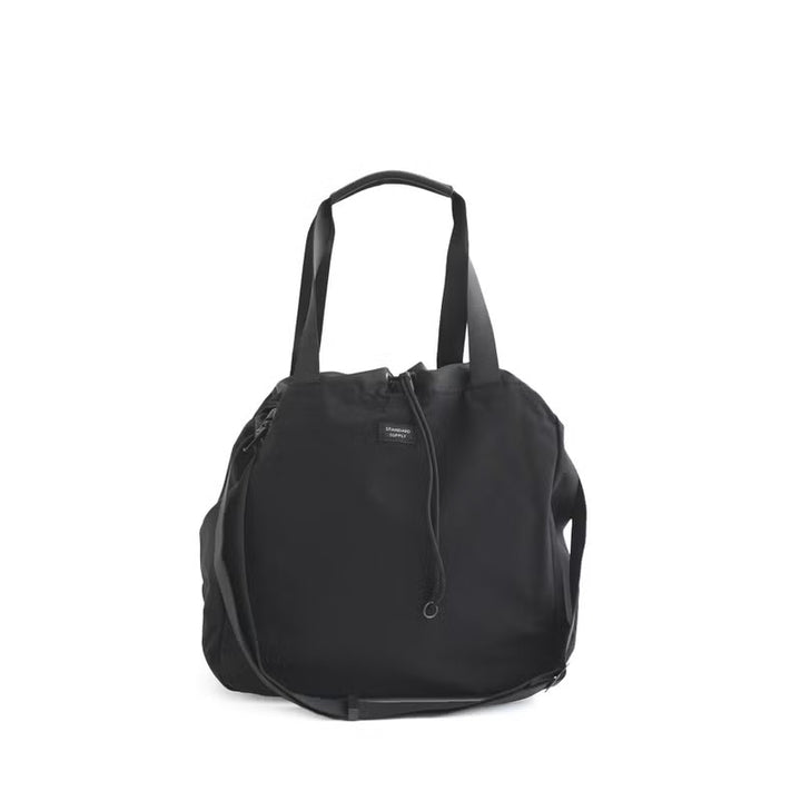 2Way Draw String Black Tote