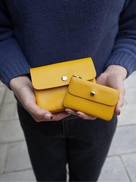 Standard Supply Pal Flap Wallet Mustard Leather