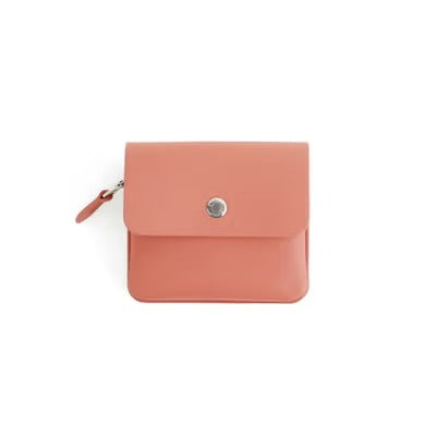 Standard Supply Pal Flap Wallet Coral Pink Leather