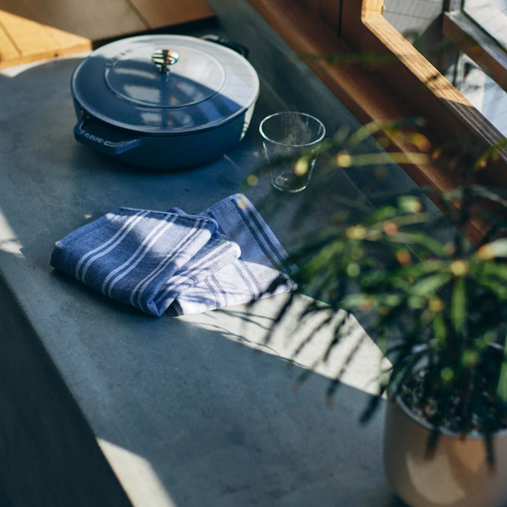 Shima Gauze Double stripe WashCloth  - Shadow