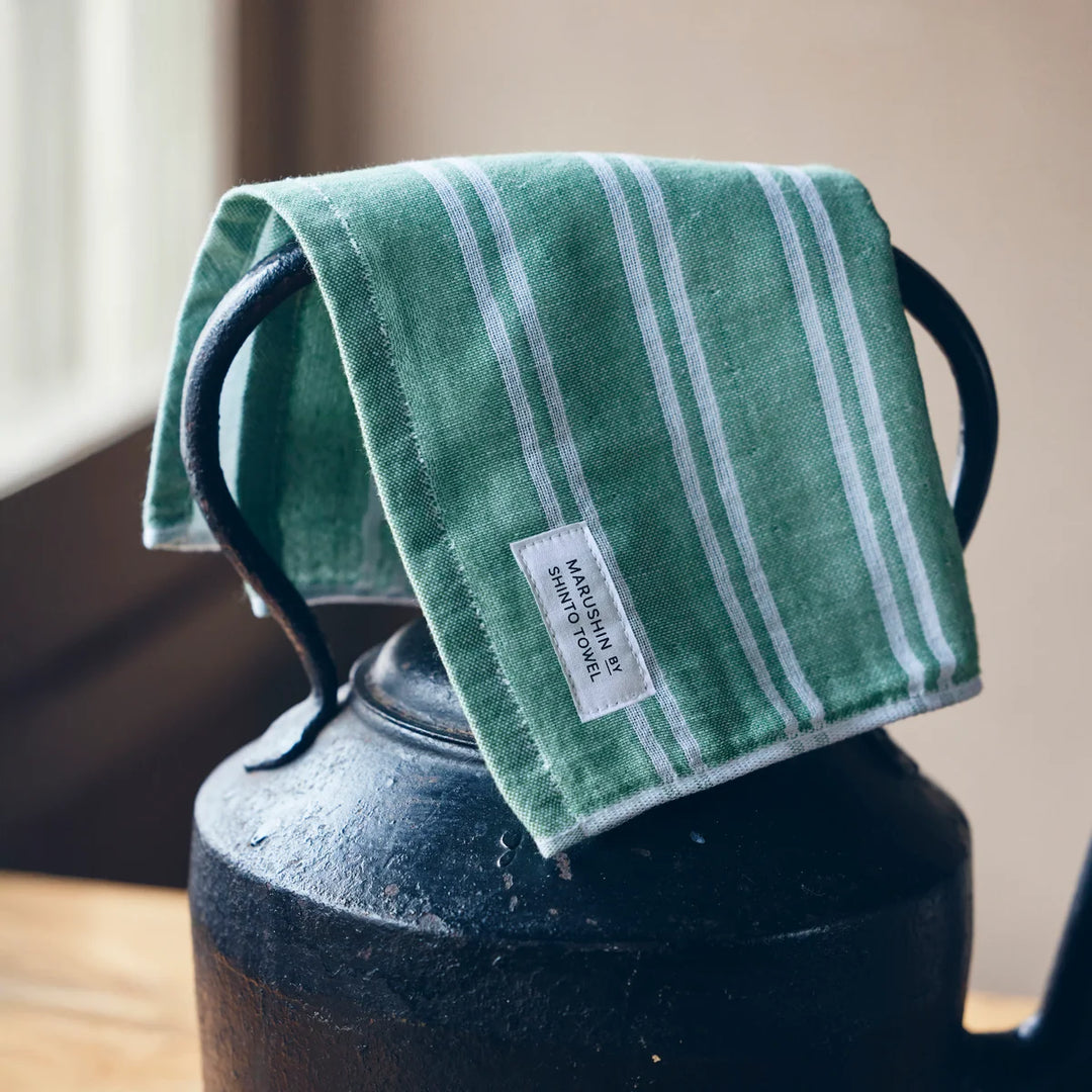Shima Gauze Double stripe WashCloth  - forest set of 2