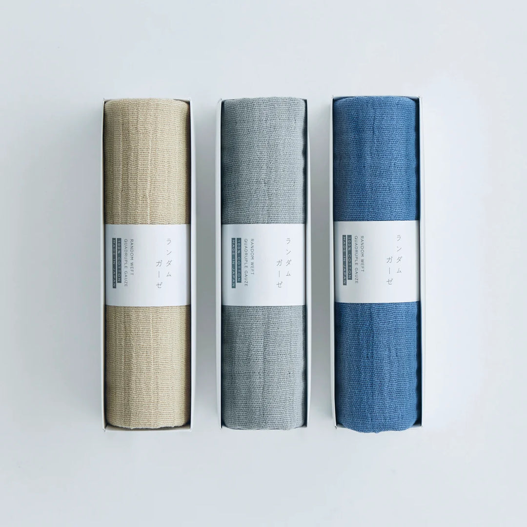 Quadruple Gauze  Face Towel - blue