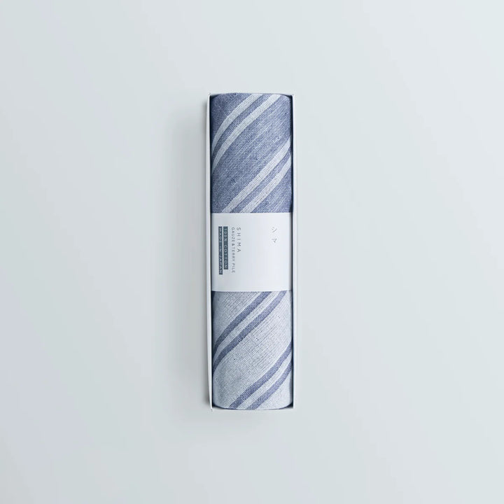 Shima Gauze Double stripe WashCloth  - Shadow