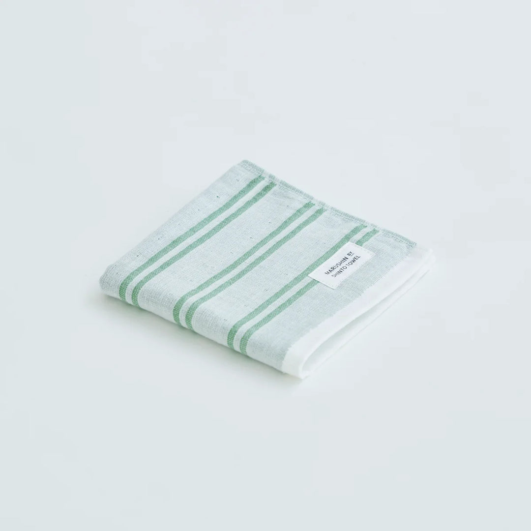 Shima Gauze Double stripe WashCloth  - forest set of 2