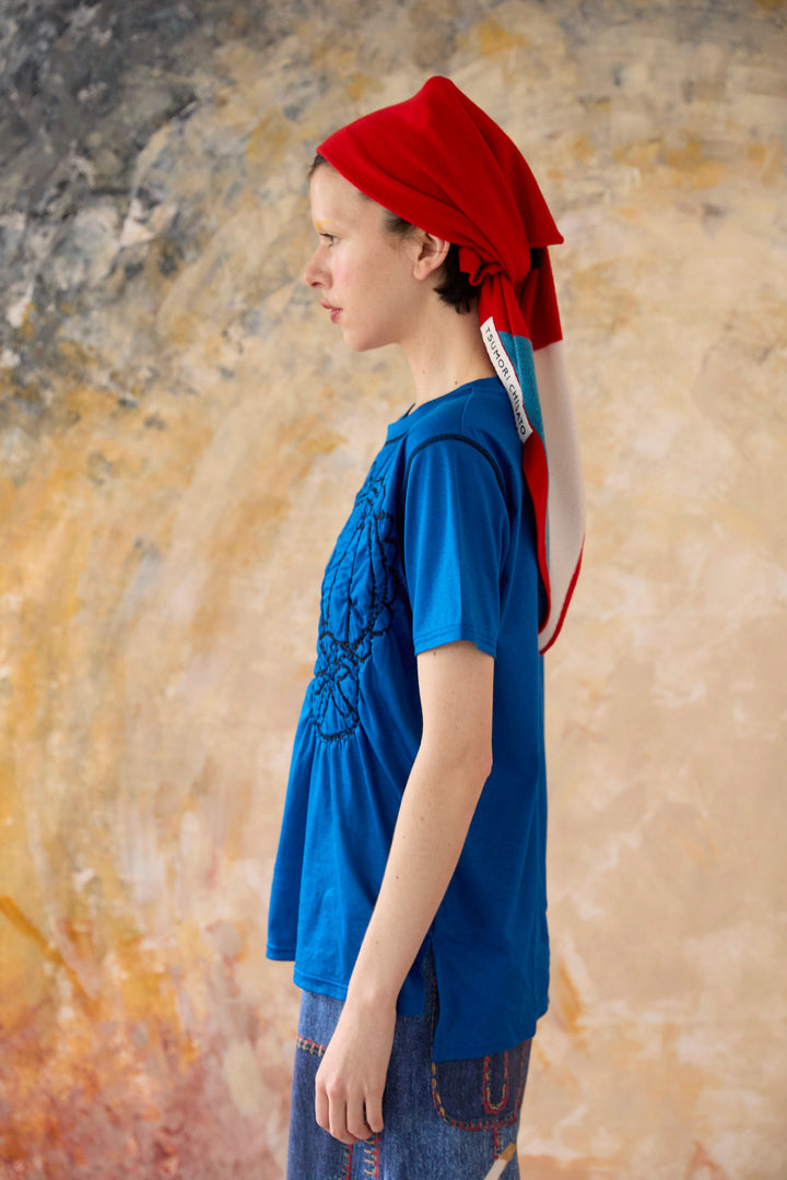 Shirring Embroidery T shirt
