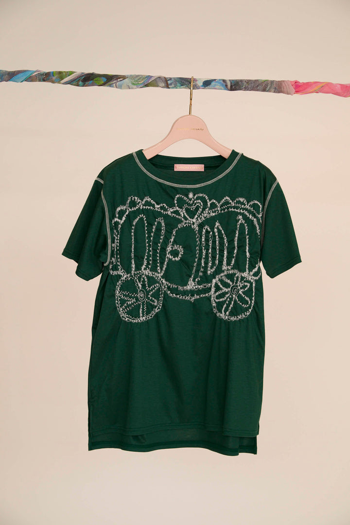 Shirring Embroidery T shirt