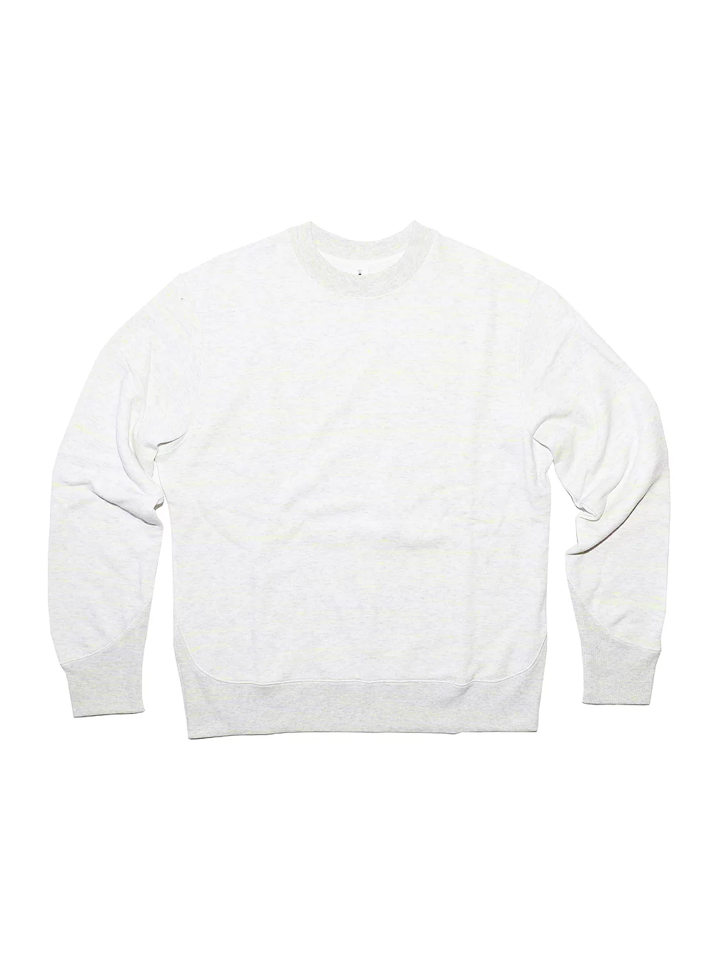 Neon Yellow Regular fit Loop Wheel crew-neck White