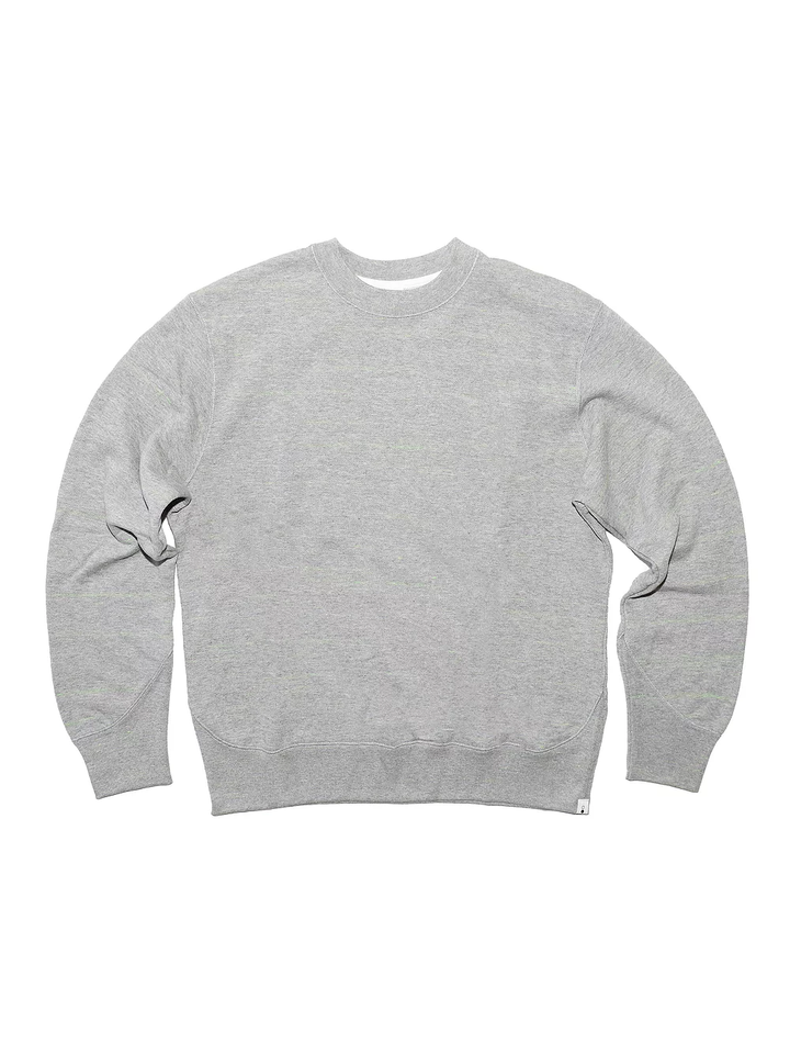 Neon Green Regular fit Loop Wheel crew-neck Gray