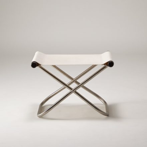 NychairX Ottoman White Dark Brown